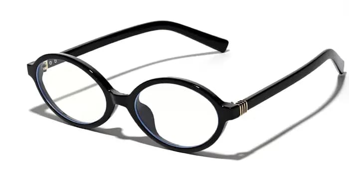 Lunettes ovales Peekaboo anti-lumière bleue, verres transparents, monture vintage, lunettes rondes r