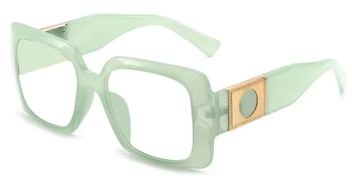 Lunettes de lecture surdimensionnées vert gelée pour femmes, marque de luxe, grande monture, feux de