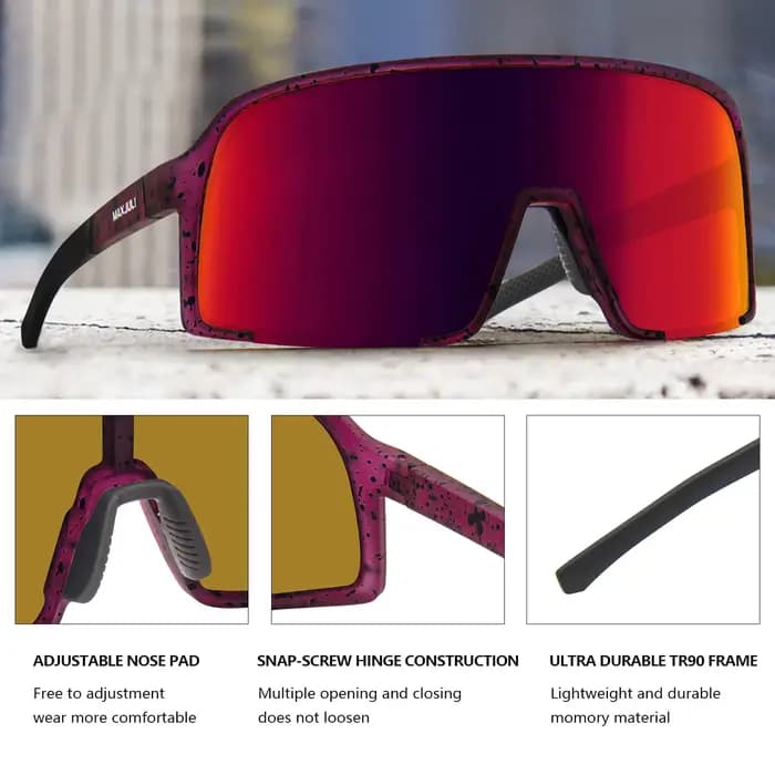 JULI lunettes de soleil polarisées pour hommes femmes, coupe-vent Sports de plein air cyclisme cours