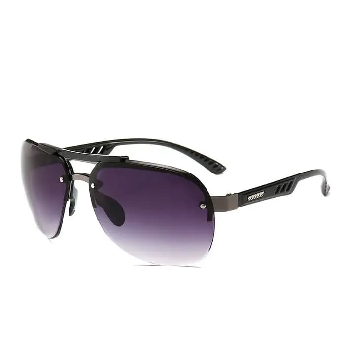 Lunettes de soleil vintage pour hommes, monture PC, style pilote, classiques, de marque, avec verres