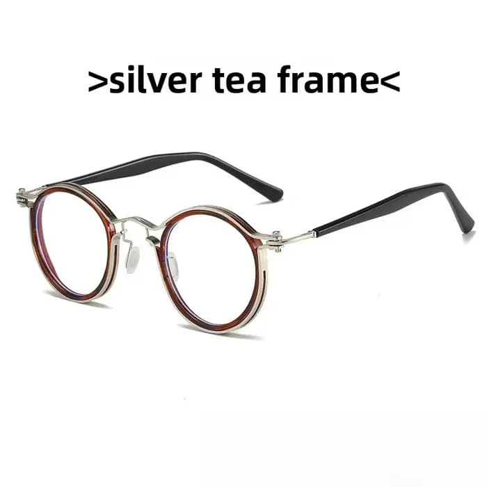 Lunettes rétro rondes anti-lumière bleue, monture à bordure complète anti-UV, pour ordinateur, burea