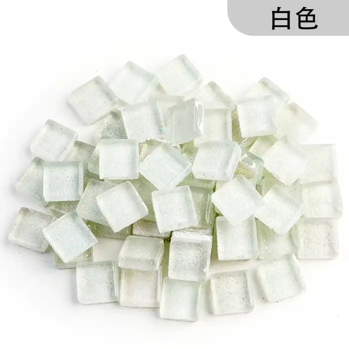 Poudre scintillante colorée carrée pour enfants, verre de cristal, pierres de mosaïque, bricolage fa