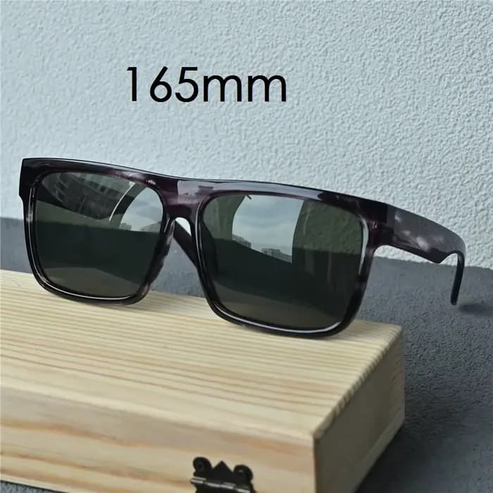 Vazrobe-Lunettes de soleil polarisées noires pour hommes, 165mm, grande et énorme, dessus plat, stea