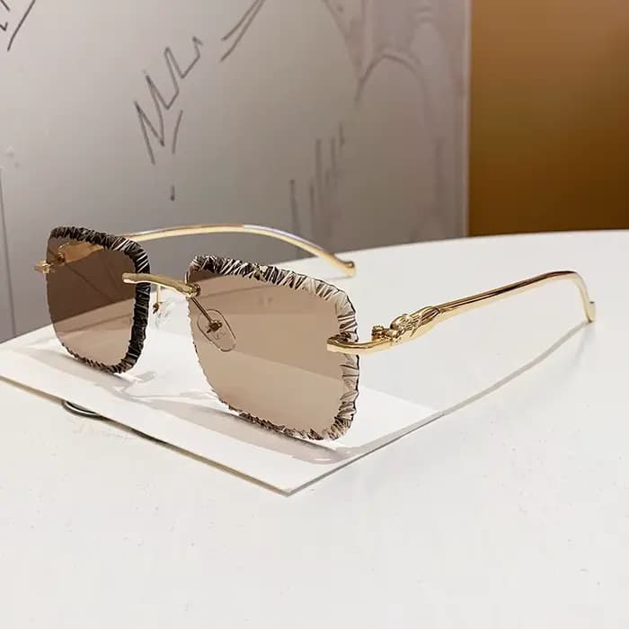 Lunettes de soleil carrées sans bords pour hommes et femmes, mode Vintage dégradé, nuances décontrac