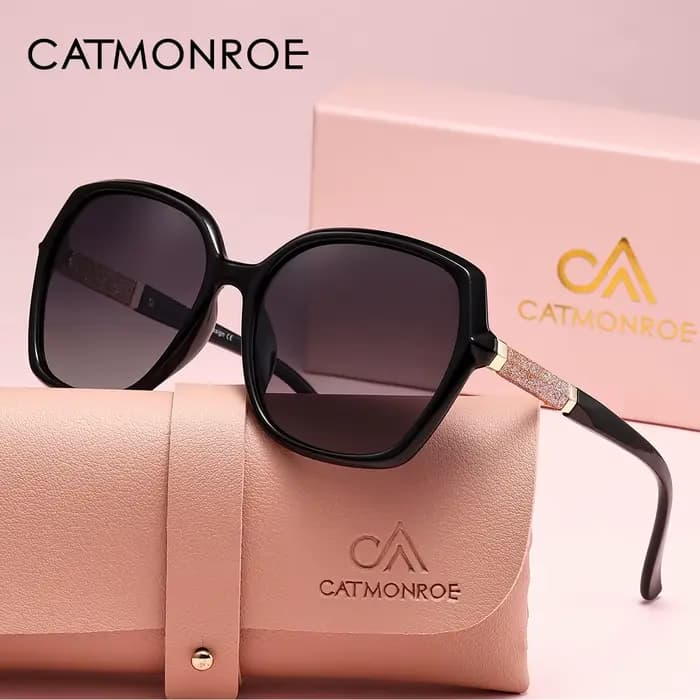 CATMONROE luxe polarisé femmes lunettes de soleil cadre papillon rose boîte-cadeau mode UV400 lunett