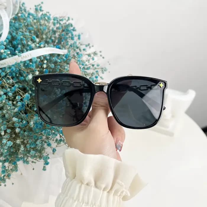 Lunettes de soleil carrées pour femmes, Vintage, grande monture, miroir noir, polarisant d'ombrage, 