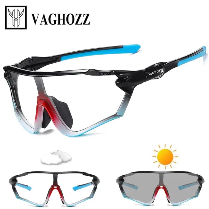 VAGHOZZ flambant neuf UV400 et lunettes de cyclisme photochromiques lunettes de soleil en plein air 