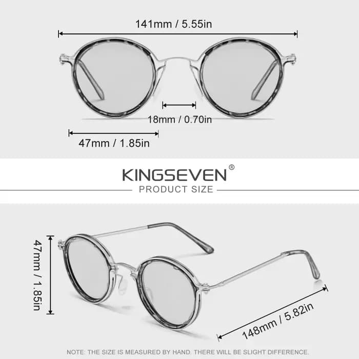 KINGSEVEN – lunettes de soleil rondes pour hommes et femmes, monture petite, style gothique, Steampu