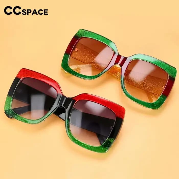 55412 lunettes de soleil carrées rétro pour femmes Vintage grand cadre mode luxe lunettes de soleil 