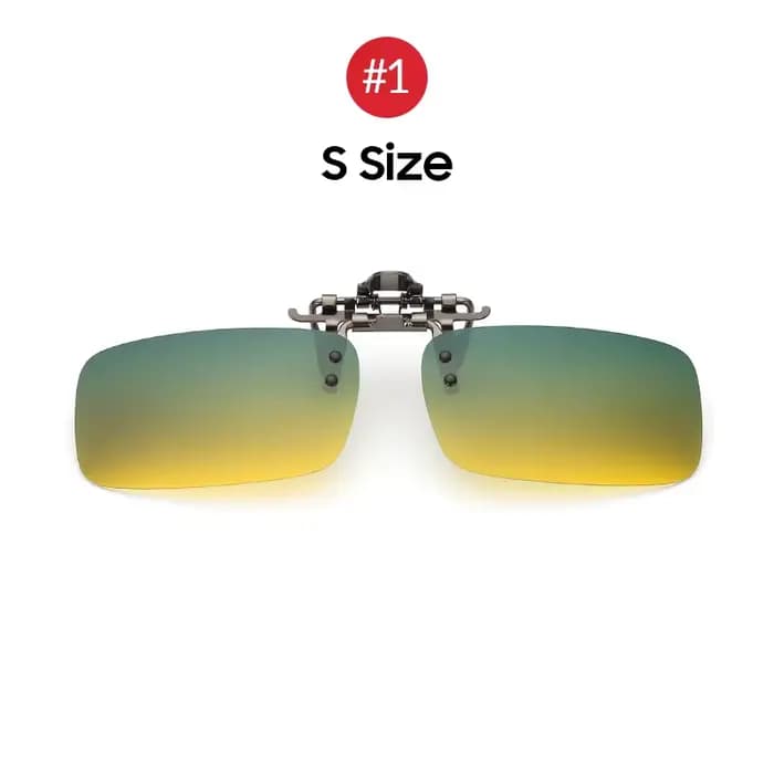 Jour et nuit Flip Up Clip sur lunettes de soleil polarisées conduite Aviation surdimensionné S M L t