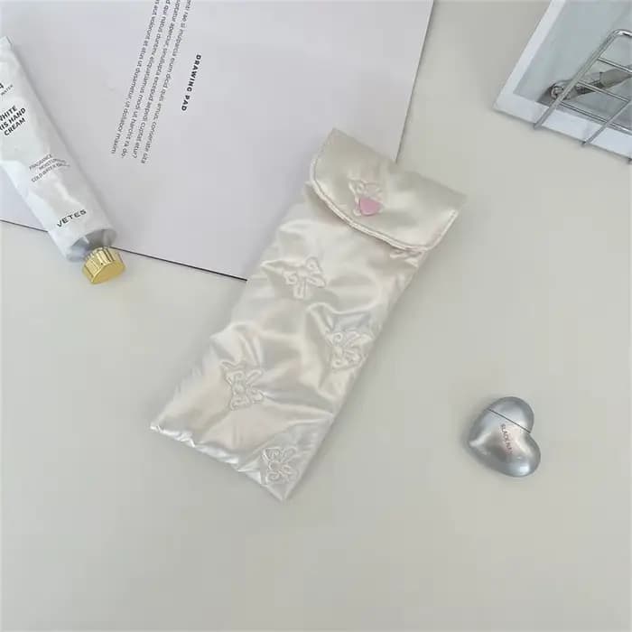 Étui à lunettes à nœud pour femmes, Portable, rembourré en coton, Anti-écrasement, sac de rangement 