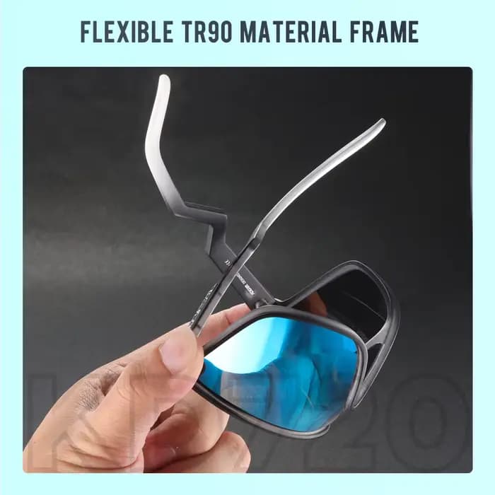 KDEAM-Lunettes de soleil polarisées pour hommes, une pièce, large vision respirante, avec branches s
