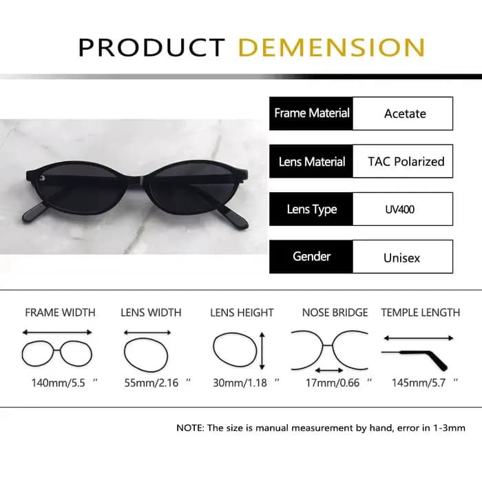 Petites lunettes de soleil ovales en acétate pour femmes, tenue des années 90, Vintage, polarisées, 