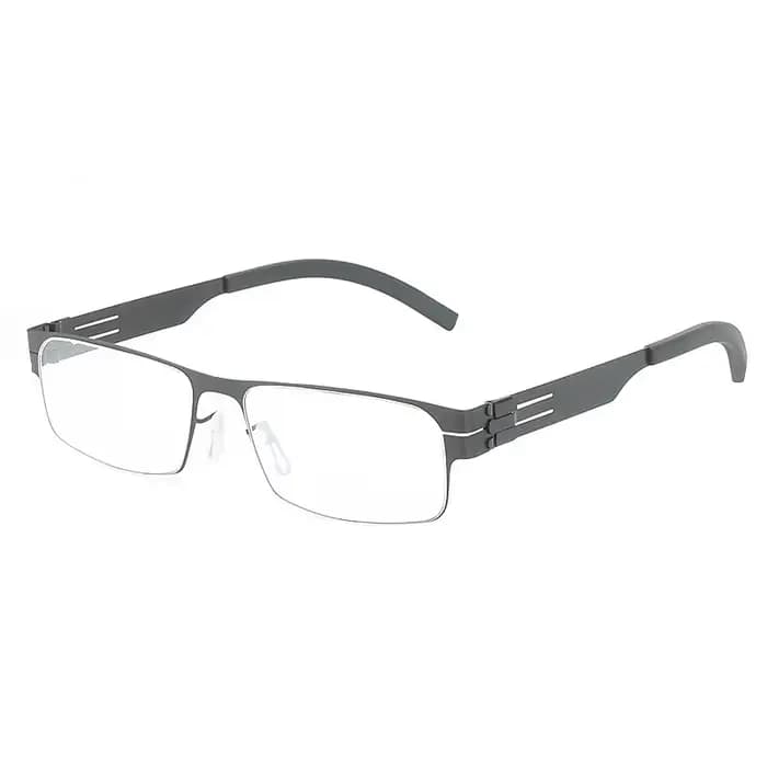 Lunettes carrées à grand visage pour hommes, monture classique d'affaires allemand, sans vis, ultral