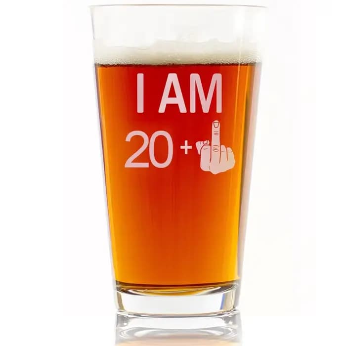 Verre à vin fantaisie pour anniversaire 21, 30, 40, 50, 60, 70, 80 ans – Cadeau original pour fête d