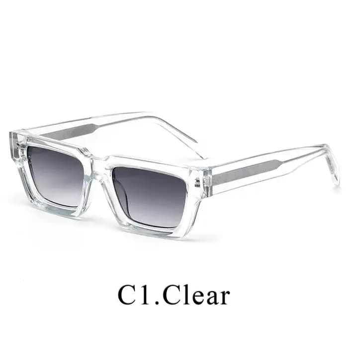 Lunettes de soleil carrées rétro de luxe Ruiao pour hommes, lunettes de soleil rectangulaires épaiss