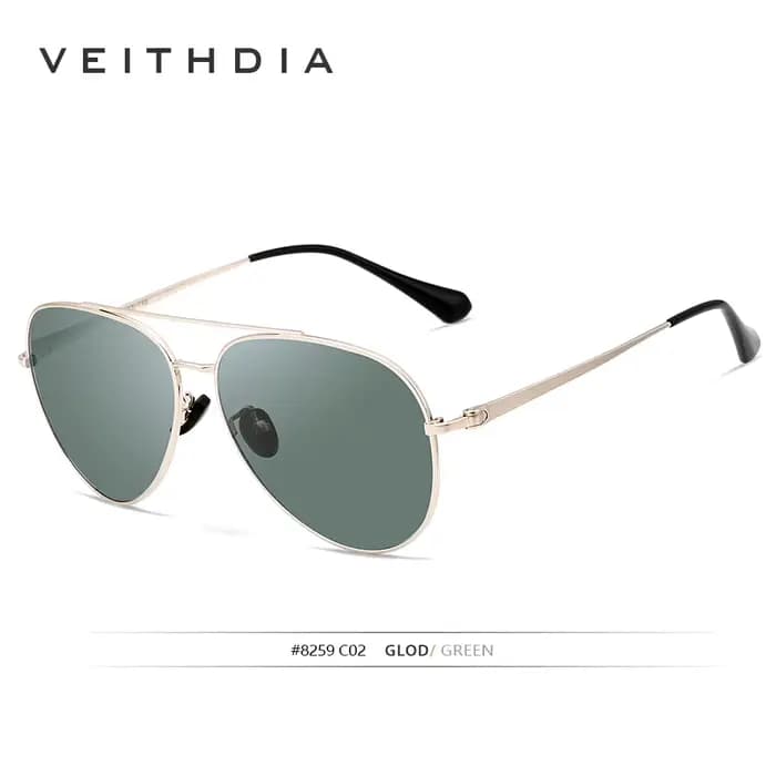 VEITHDIA-Lunettes de soleil vintage polarisées UV400 pour homme et femme, verres de marque classique