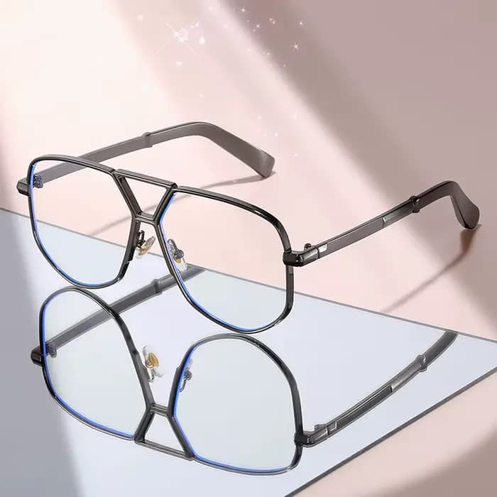 Nouvelles lunettes de soleil classiques à double pont, monture en métal de qualité supérieure, verre