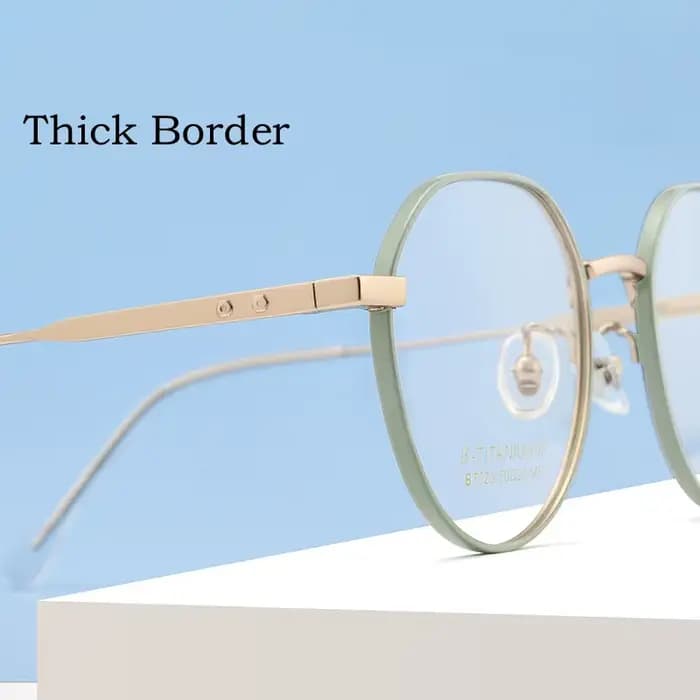 YIMARUILI nouveau Ultra léger large bord Design mode polygonal pur titane rétro myopie optique lunet