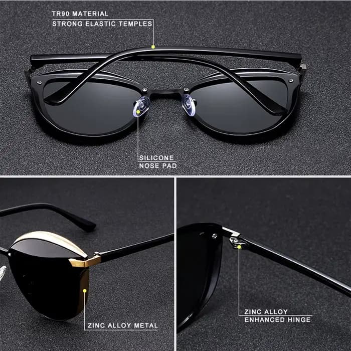 KINGSEVEN – lunettes de soleil polarisées UV400 pour femmes, style œil de chat, pour loisirs et voya