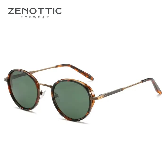 ZENOTTIC lunettes de soleil luxe 2025 Rrtro lunettes de soleil polarisées rondes protection solaire 