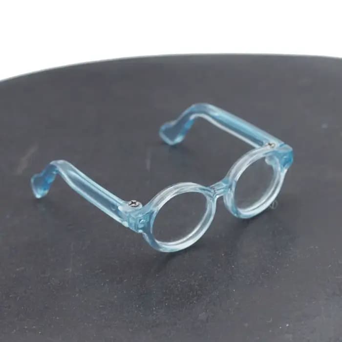 Mini lunettes à beurre multicolores, 4.5 cm/1.77 pouces, miniatures, monture ronde en plastique, acc