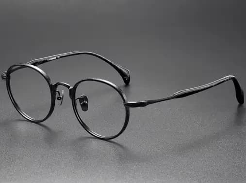Monture de lunettes en titane pur pour hommes et femmes, lunettes optiques myopie, montures rondes r