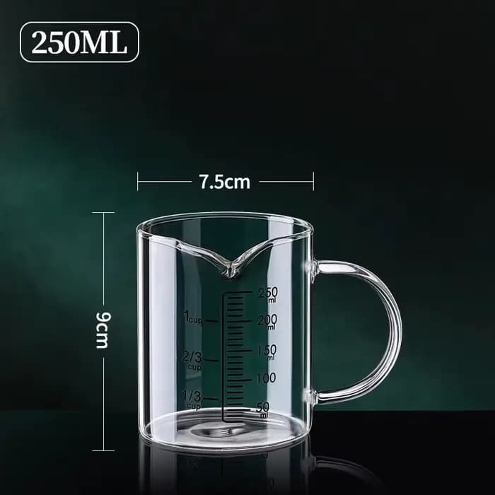 Tasse à mesurer en verre avec poignée, bécher de laboratoire résistant à la chaleur, tasse à mesurer