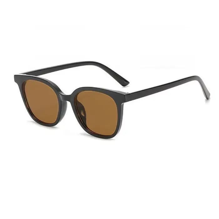 Lunettes de soleil rectangulaires vintage noires pour hommes et femmes, monture PC, verres carrés, p