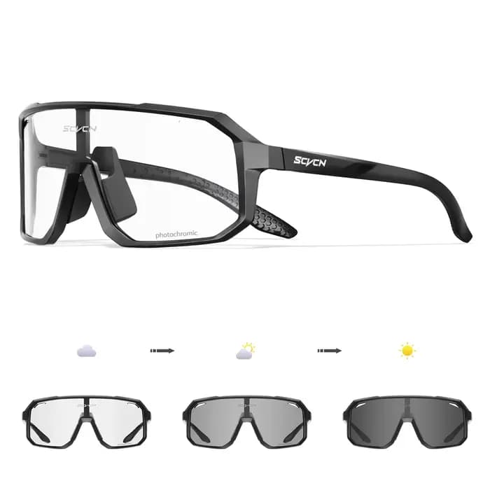 SCVCN photochromique hommes lunettes de cyclisme lunettes de soleil UV400 lunettes Sports de plein a