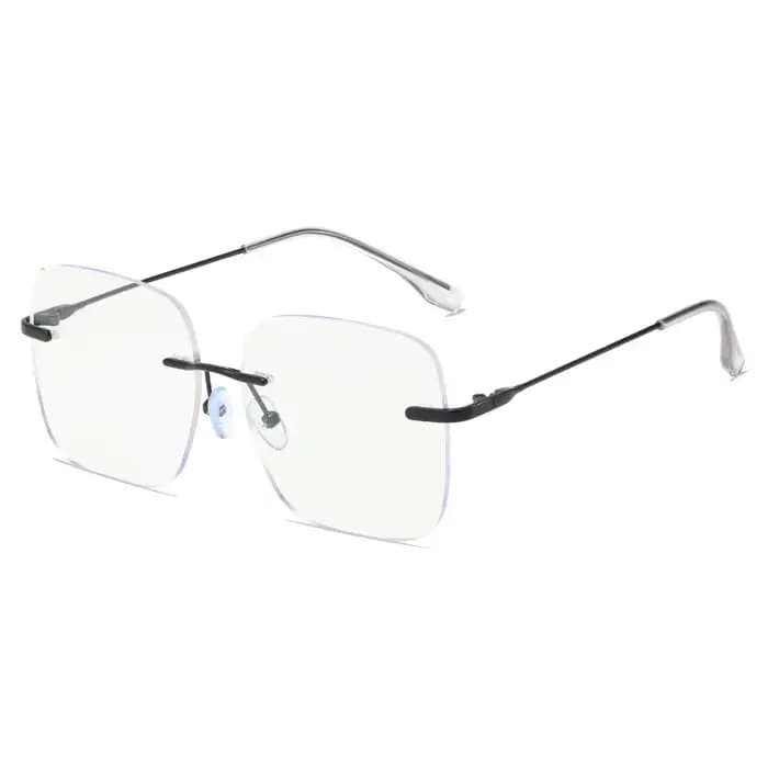 UVLAIK Anti-lumière bleue carré ordinateur myopie lunettes sans monture rétro Prescription lunettes 