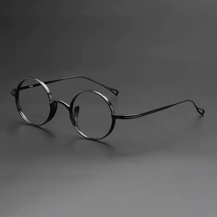Japon hommes classique rétro rond titane cadre lunettes femmes à la main optique myopie lentille lun