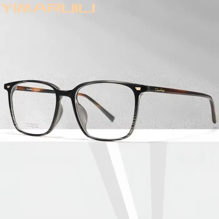 YIMARUILI haut de gamme rétro ovale hommes lunettes ultra-léger mode TR90 grande taille optique Pres