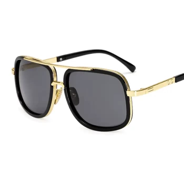 Classique marque concepteur plat haut miroir lunettes de soleil carré or mâle femme Superstar surdim