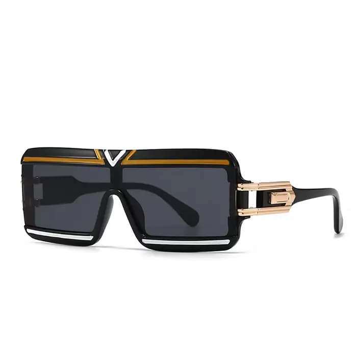 Lunettes de soleil carrées de qualité supérieure pour hommes et femmes, tendance, métalliques, à mon