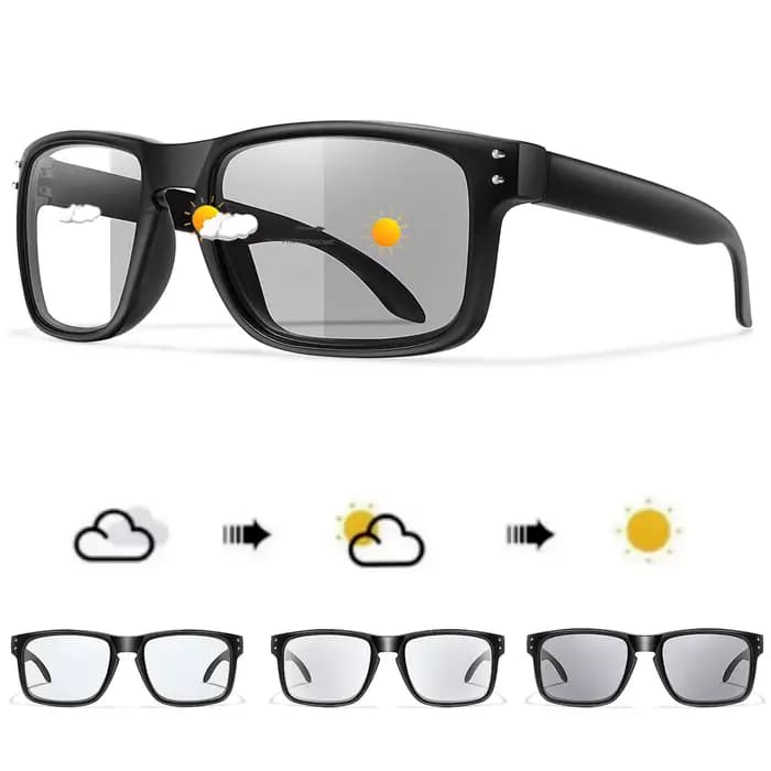 Lunettes de soleil photochromiques simples pour hommes et femmes, pour Sport de plein air, vtt, vélo