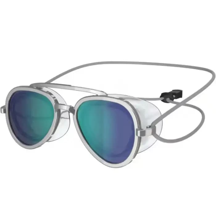 Lunettes de natation rétro unisexes pour adultes, forme aviateur vintage, anti-buée, protection UV, 