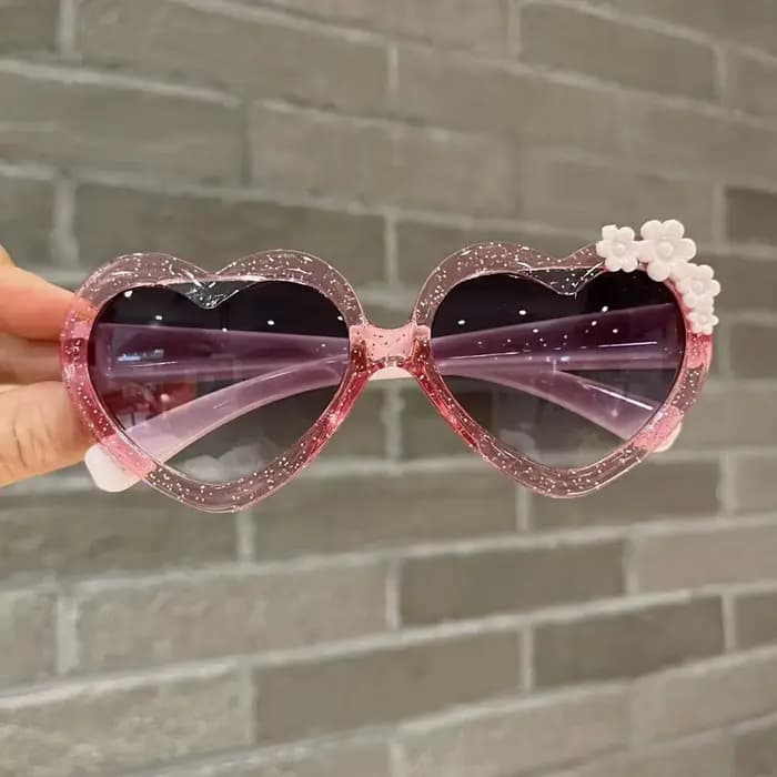 Filles garçons mignon dessin animé fleur lunettes de soleil en plein air Protection solaire enfants 