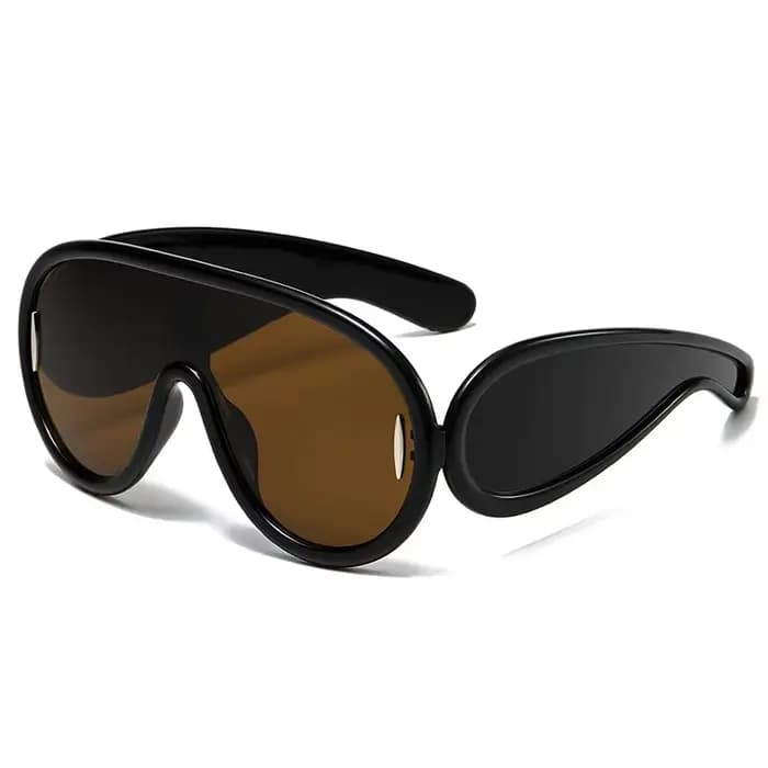 Lunettes de soleil rondes vintage exagérées pour femmes et hommes, grandes lunettes de soleil circul