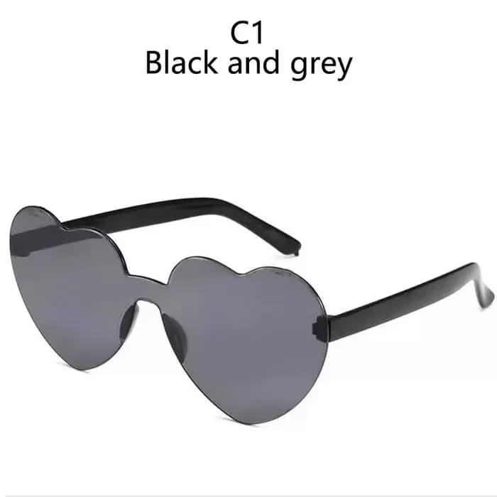 Lunettes de soleil coeur d'amour, lunettes de soleil coeur, document de MSI, monture sans monture, l