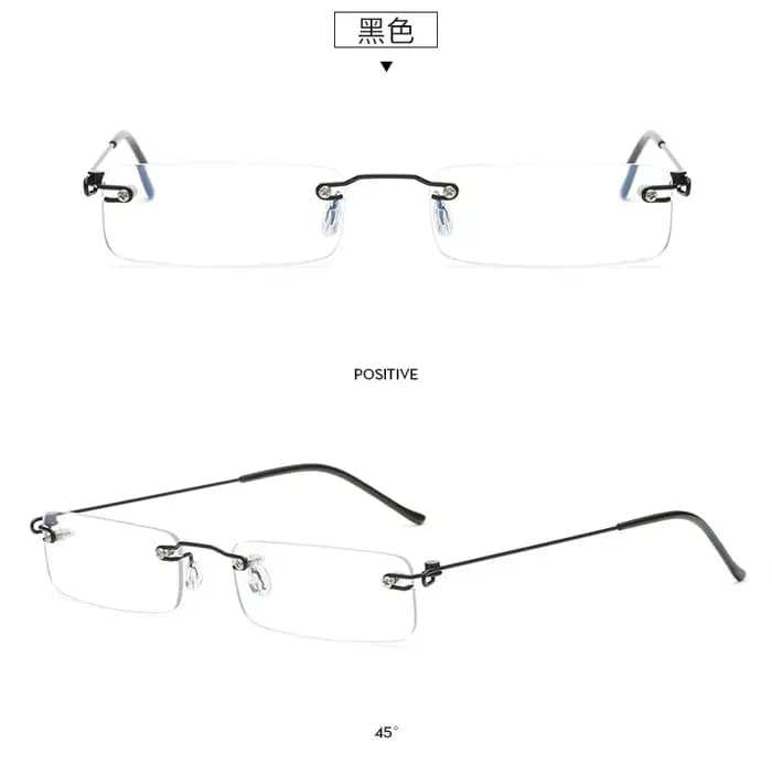 Lunettes de presbytie portables sans bordure, porte-stylo, anti-chute, haute définition, anti-fatigu