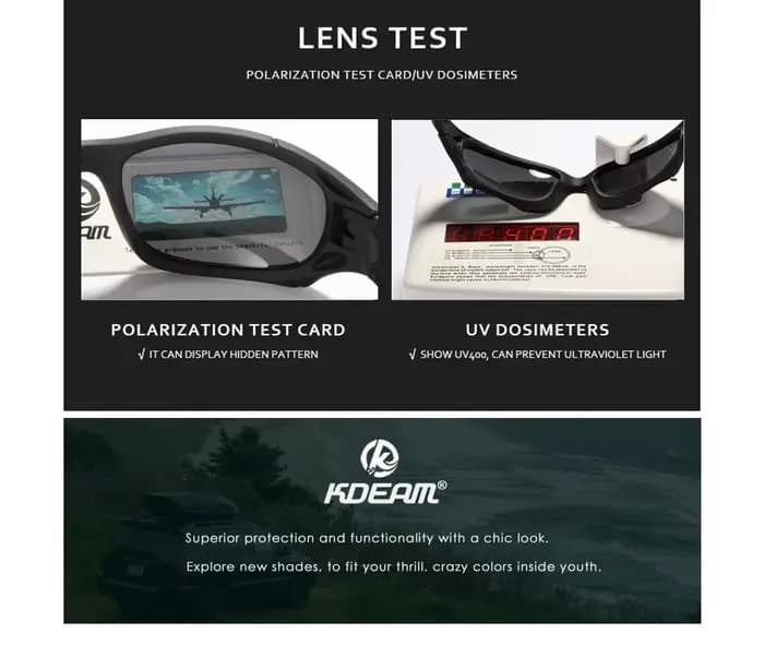 KDEAM-Lunettes de soleil polarisées pour homme et femme, accessoire de marque pour la conduite et le