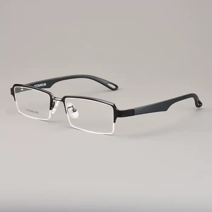 150mm grande taille demi-monture hommes lunettes lunettes carrées lunettes en Silicone surdimensionn