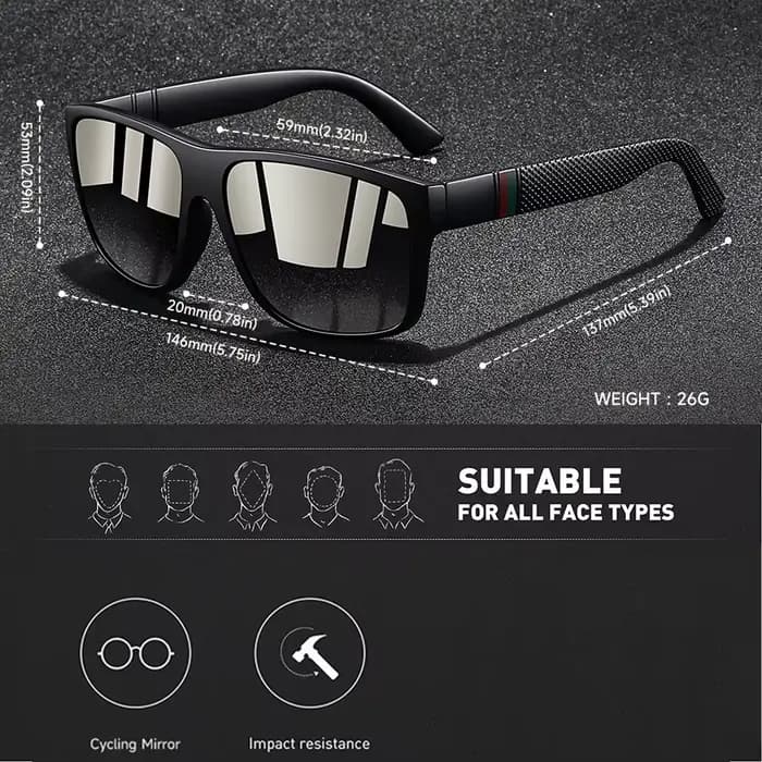 Mode Vintage motif de contrôle carré lunettes de soleil hommes femmes pêche conduite homme marque de