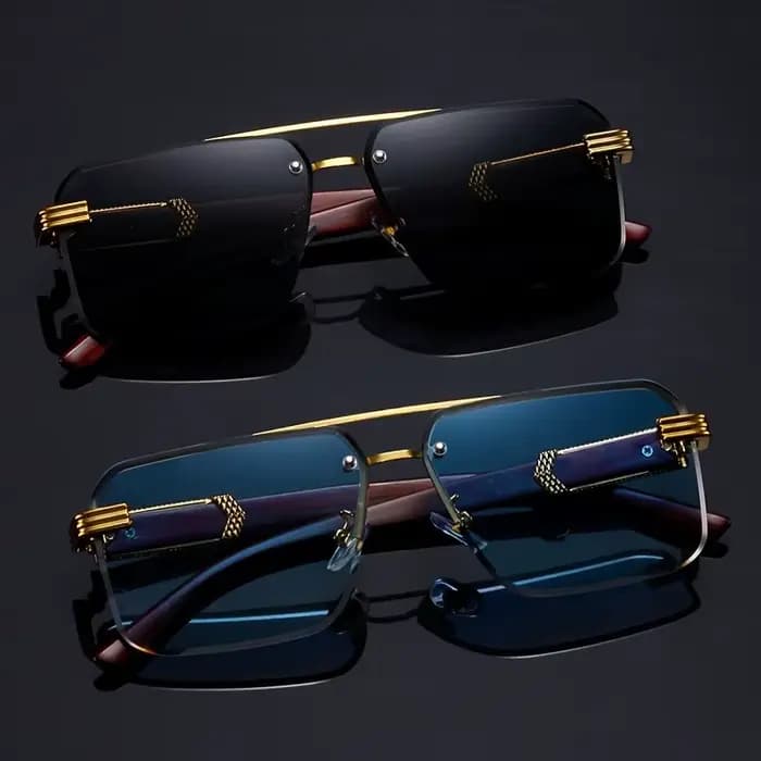 Lunettes de soleil rectangulaires à Double faisceau pour hommes et femmes, verres de soleil carrés s