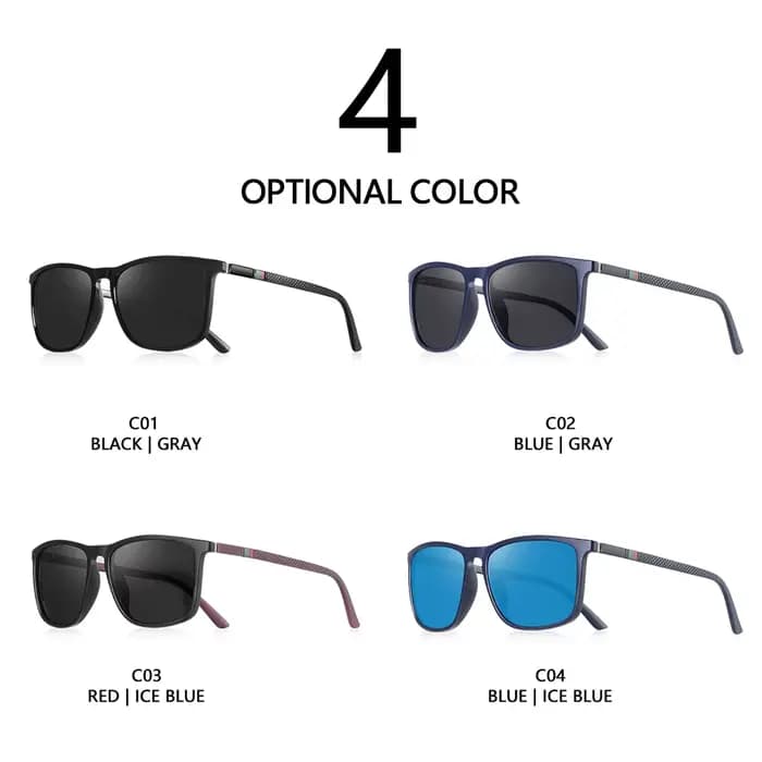 AOFLY-Lunettes de soleil de sport pour hommes et femmes, lunettes de soleil miroir carrées, lunettes