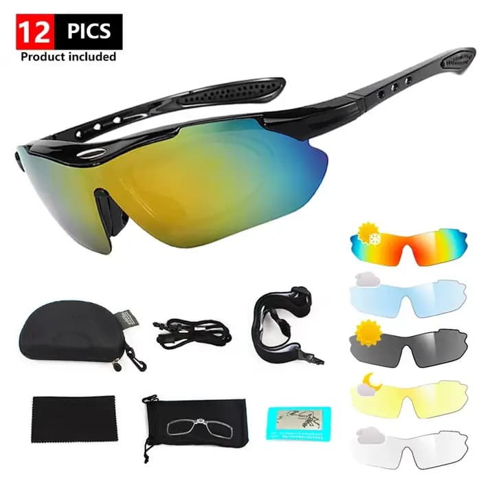 Lunettes de Soleil Polarisées, Accessoires pour Cyclisme sur Route, Solaires pour VTT, Monture Tenda