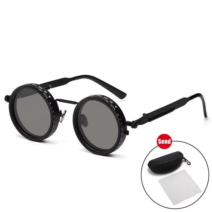 Lunettes de soleil polarisées rondes pour hommes ND9, lunettes de soleil à gradation réglable pour f