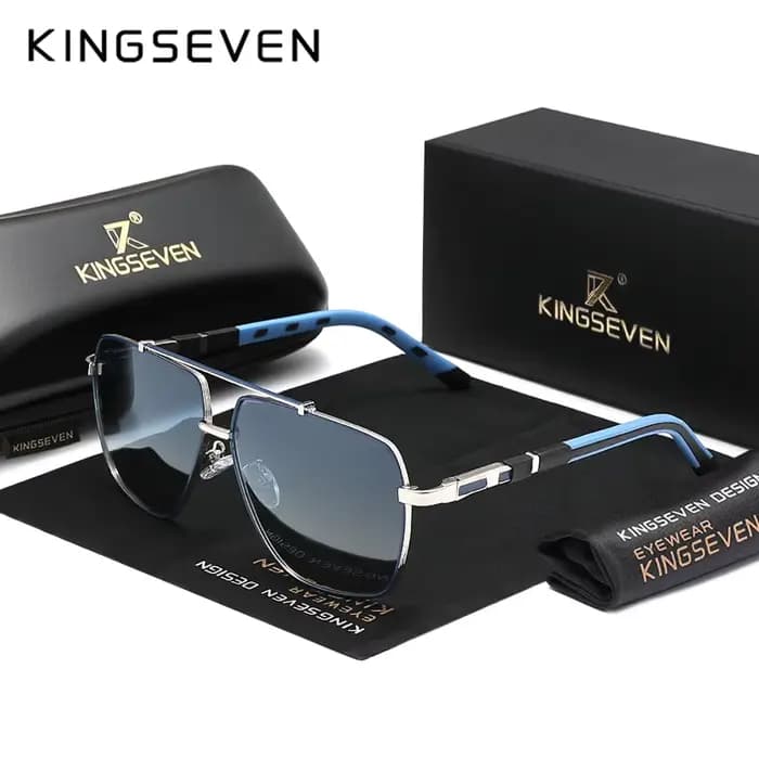 KINGSEVEN luxe lunettes de soleil polarisées hommes UV400 carré grand cadre lunettes hommes femmes e