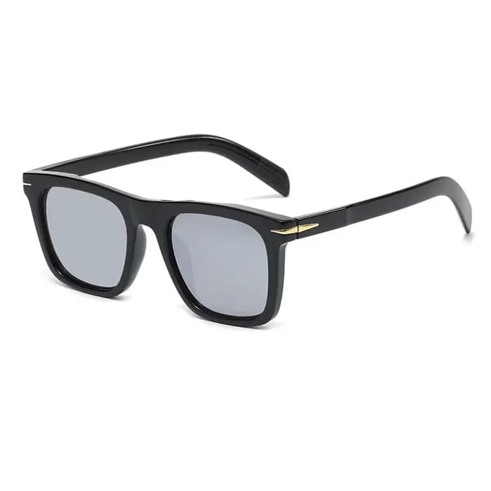 Lunettes de soleil carrées classiques pour hommes et femmes, lunettes de soleil à rivets rétro, lune